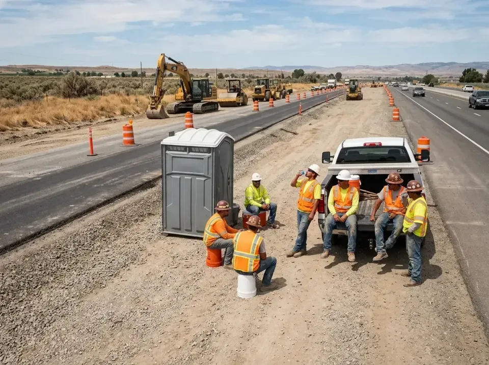 highway-road-construction-crew-007 — frequently asked questions, Porta Potty and Restroom Rentals in Moses Lake North, WA